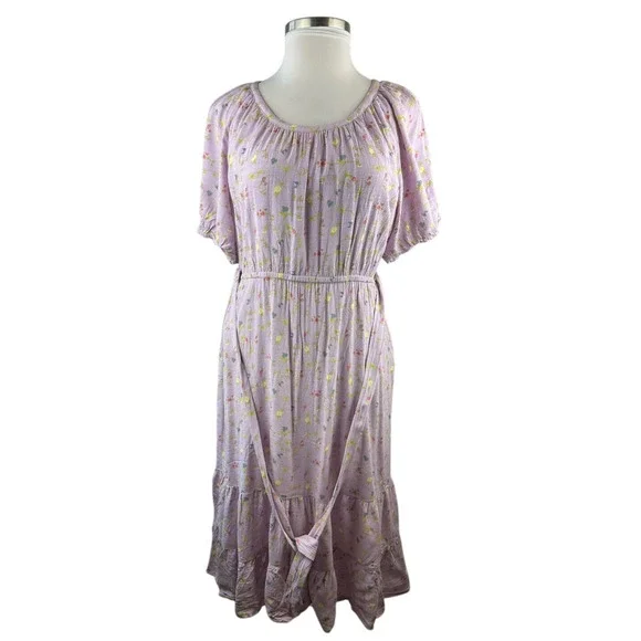 Matilda Jane Enchanted Garden Lavender Artist Floral Tiered Maxi Dress Size XXL - Picture 7 of 14